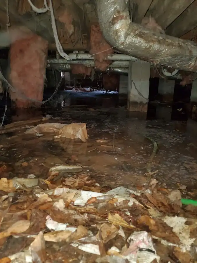 Crawl space flood assessment for Commercial Water Damage Restoration in Fairland